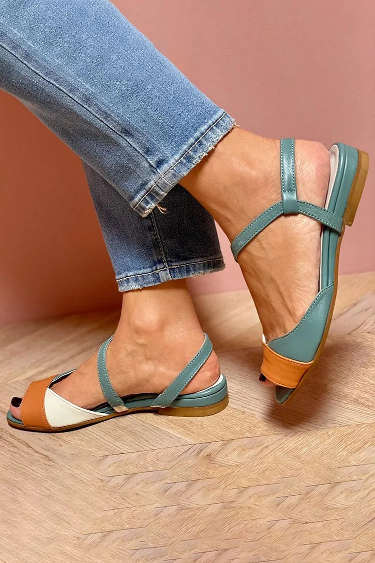GINEVRA | Elegante Tricolore Open-Toe Sandalen voor een verfijnde look