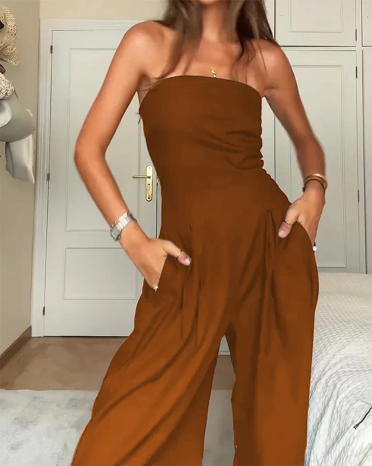 Céleste™ | Elegante Strapless Jumpsuit