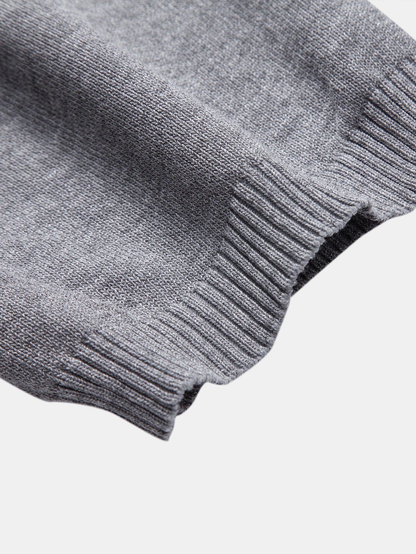 Twisted Jacquard Knit Zip Polo Shirt