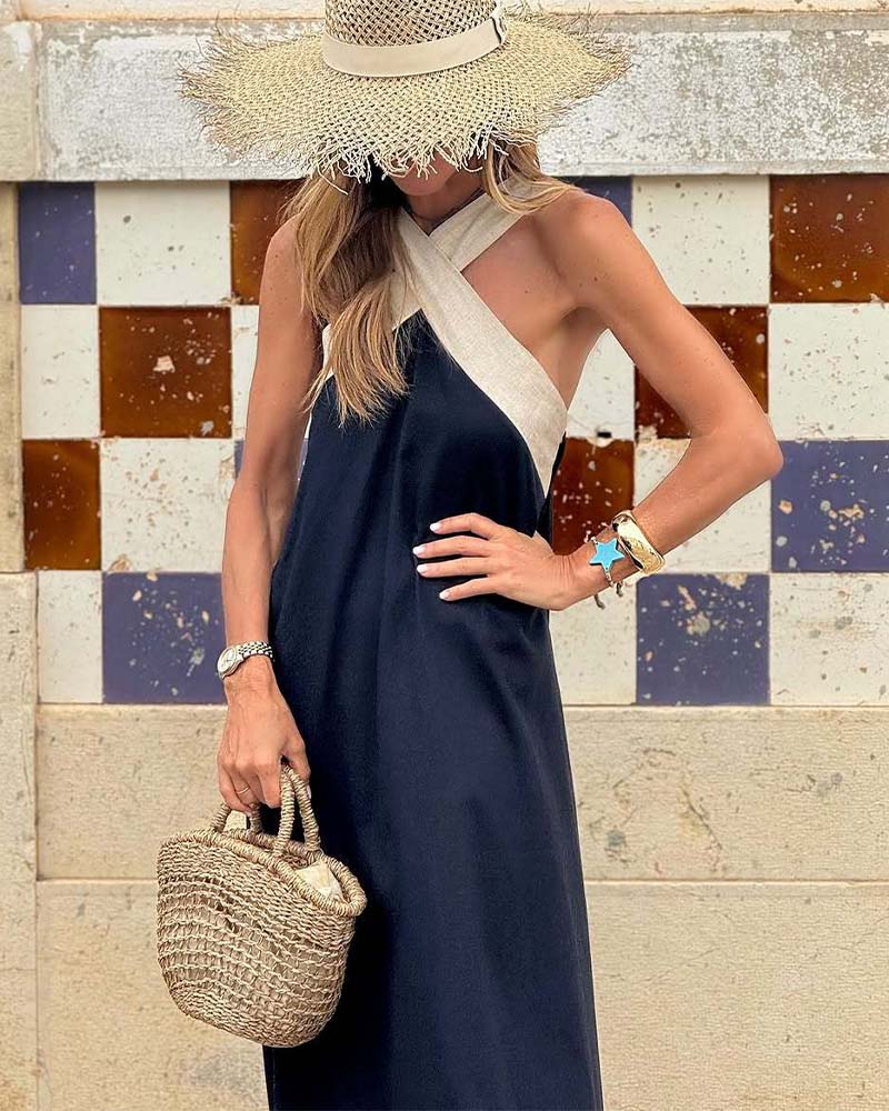 Anne | Elegante jurk met kruislingse halslijn