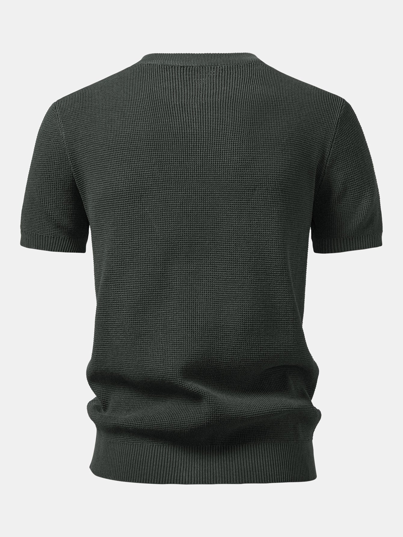 Waffle Knit Henley Shirt