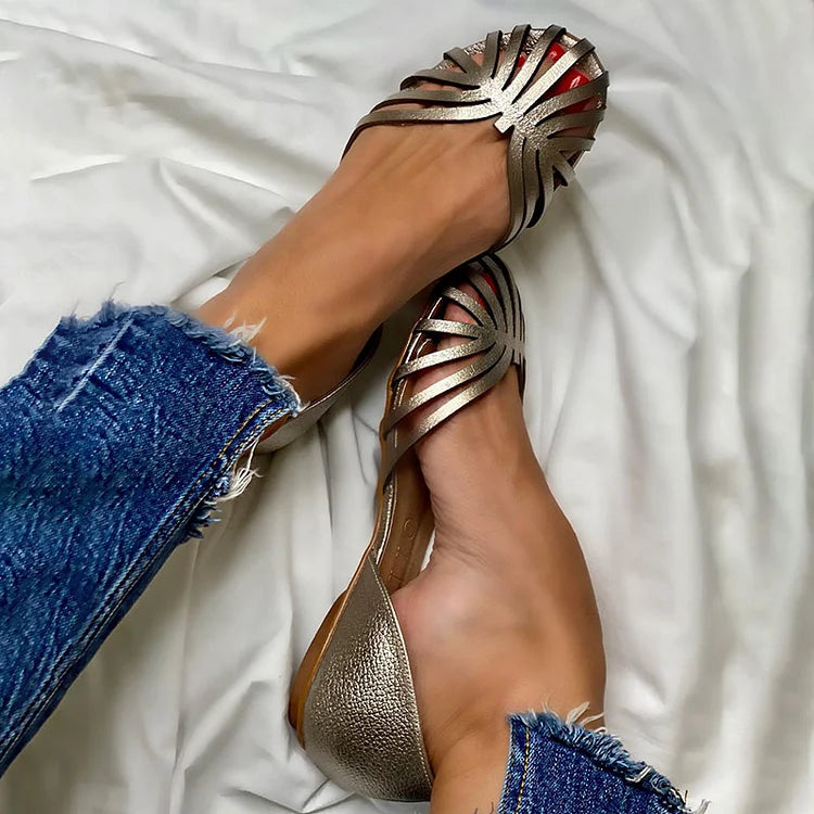 LIA Ballerina's Gegraveerd met Open Neus - Elegante en Modieuze Schoenen