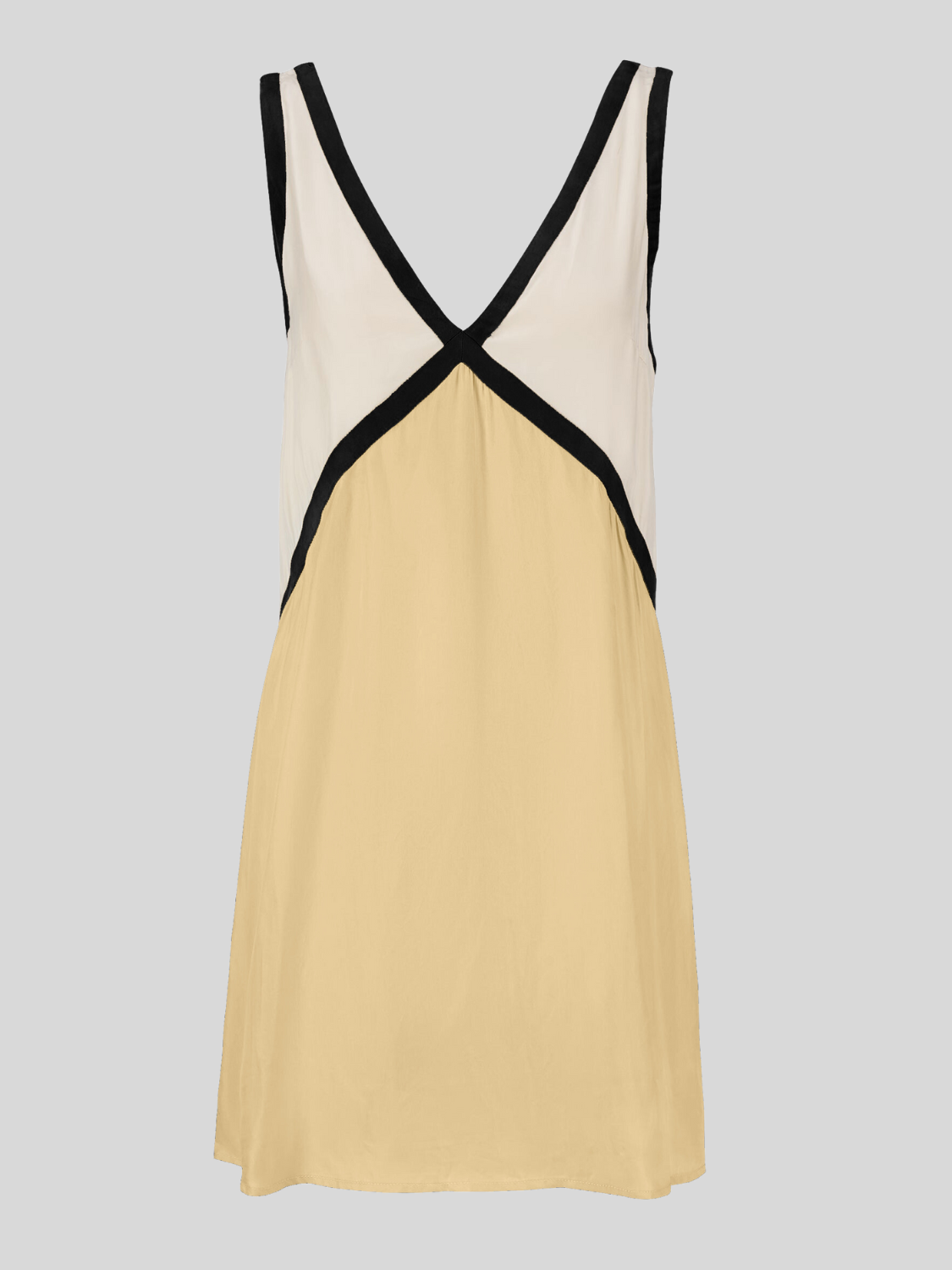Sorrell - V-hals Contrastkleur Tank Mini Jurk