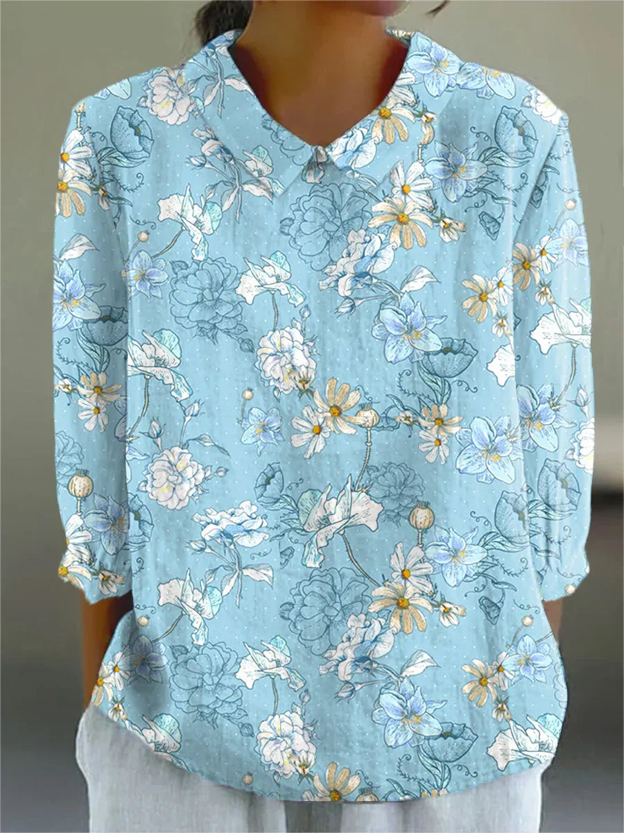 Anaïs – Luchtige Bloes met Bloemenprint