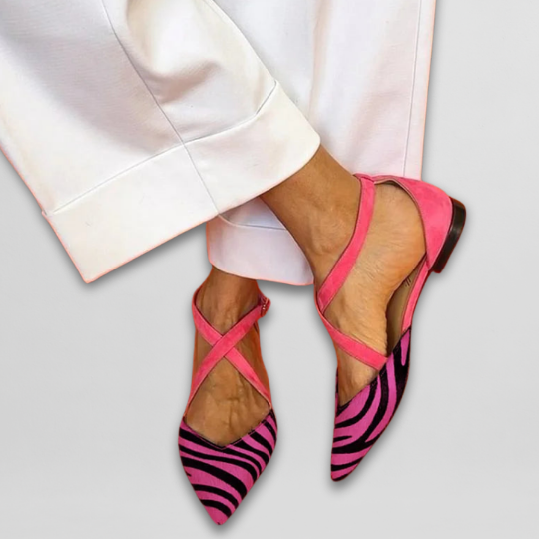 Judith | Elegante ballerina's met verfijnde bandjes