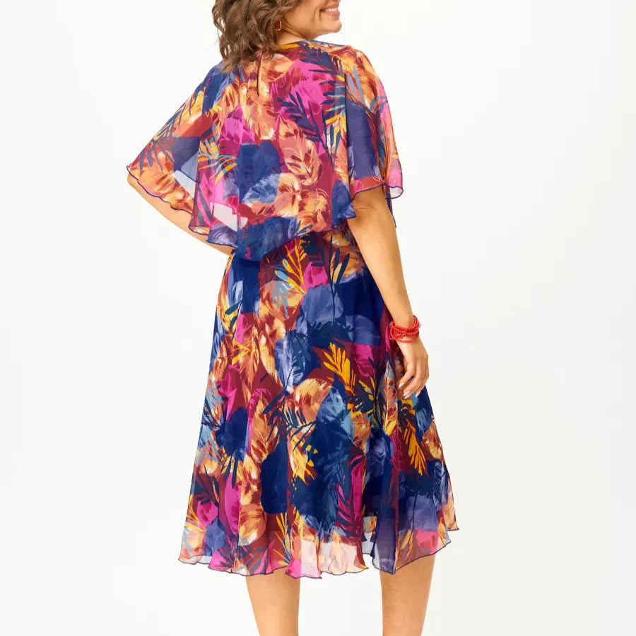 AYALA | COMFORTABELE CHIFFON JURK VOOR GROTE MAAT