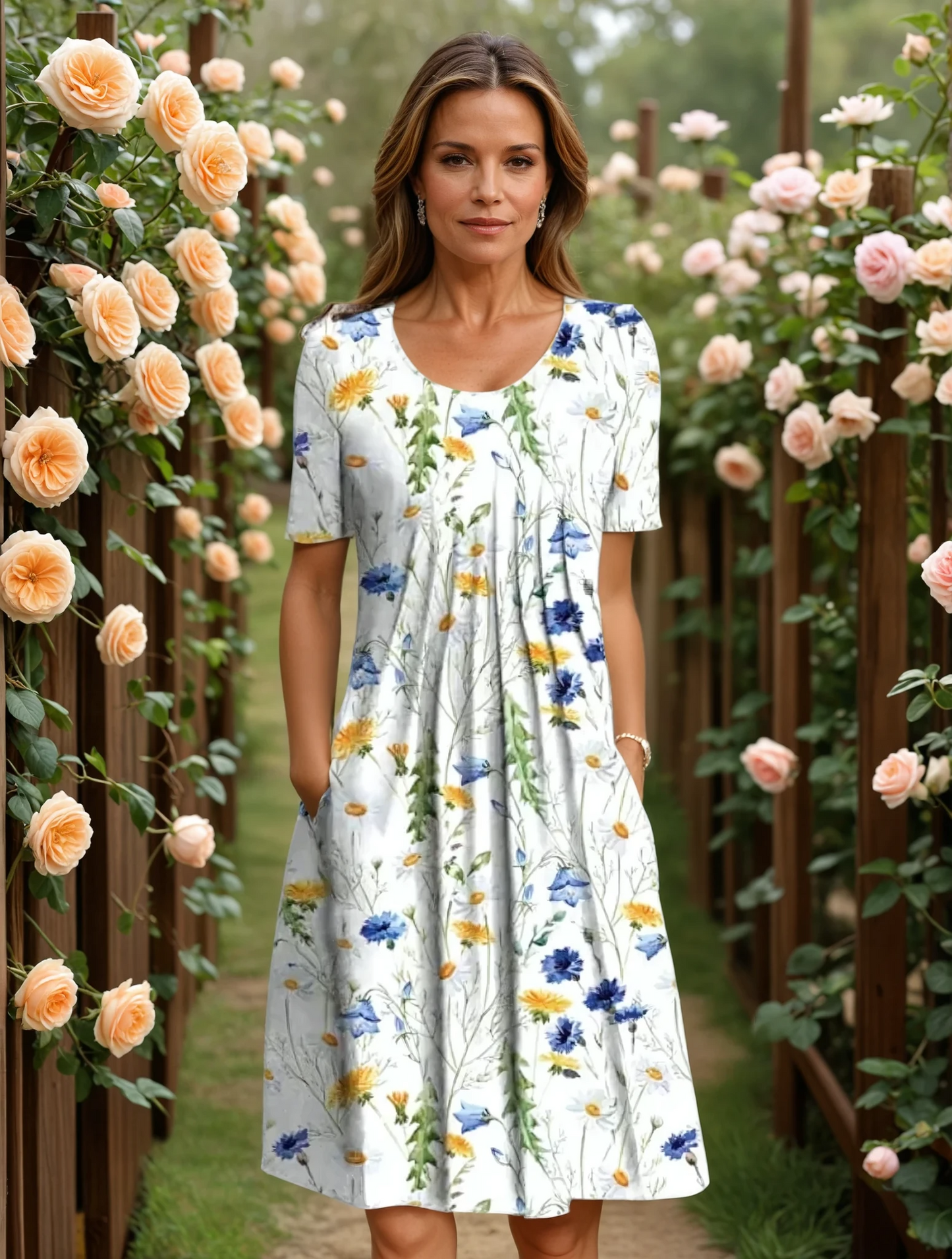 MARGA | ELEGANTE JURK MET BEDekking VAN DE BUIK