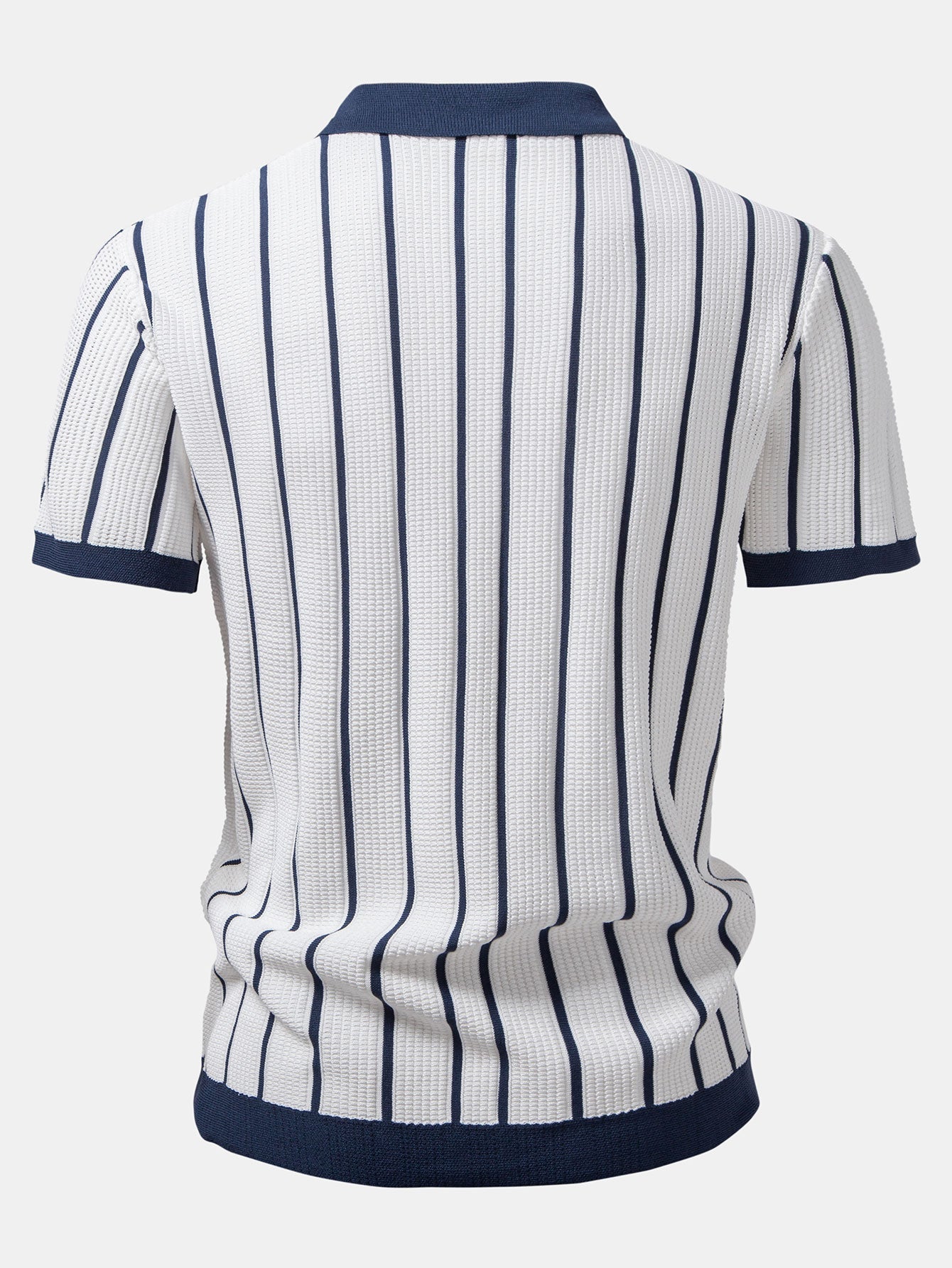 Gestreept gebreid shirt met knopen