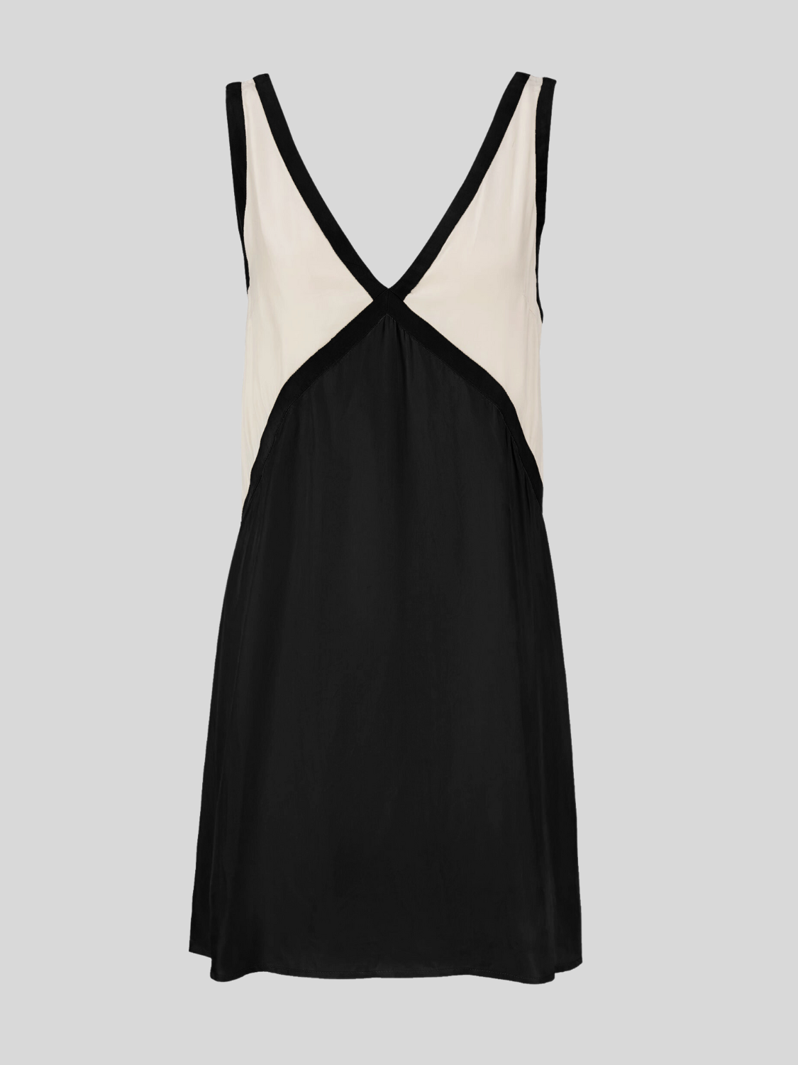 Sorrell - V-hals Contrastkleur Tank Mini Jurk