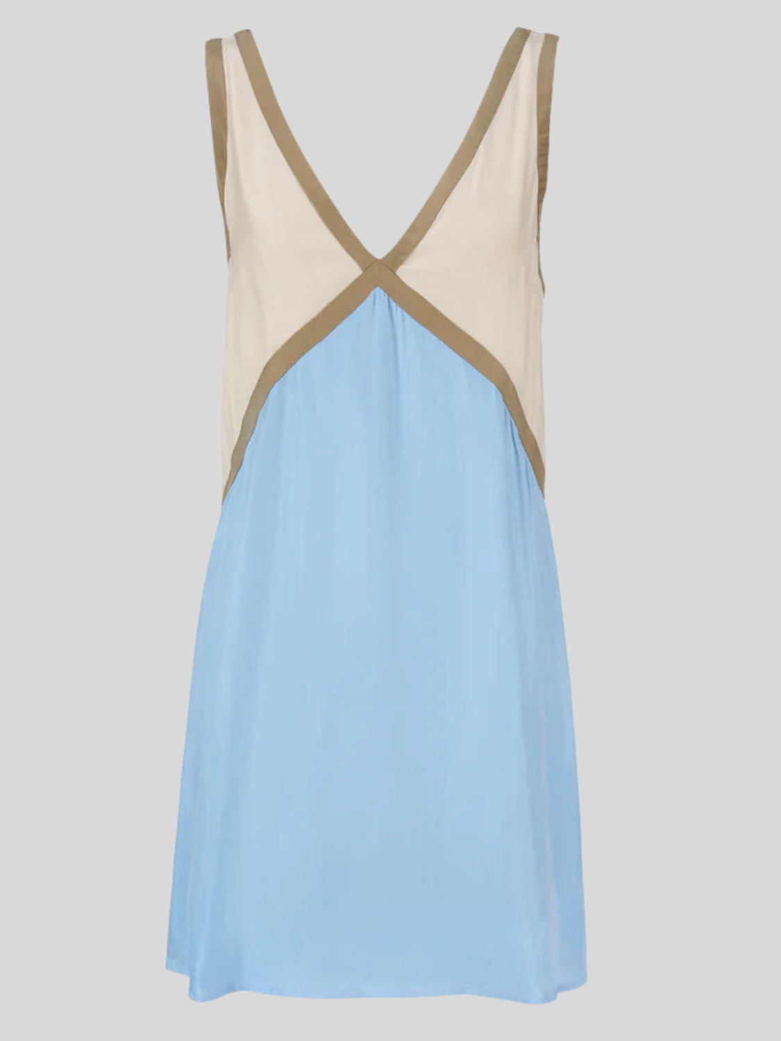 Sorrell - V-hals Contrastkleur Tank Mini Jurk