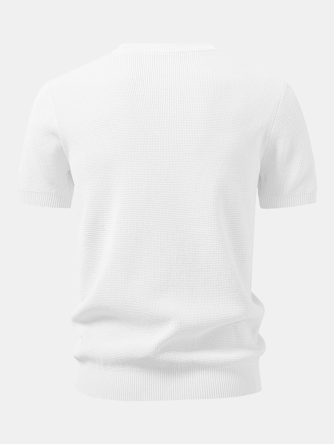 Waffle Knit Henley Shirt