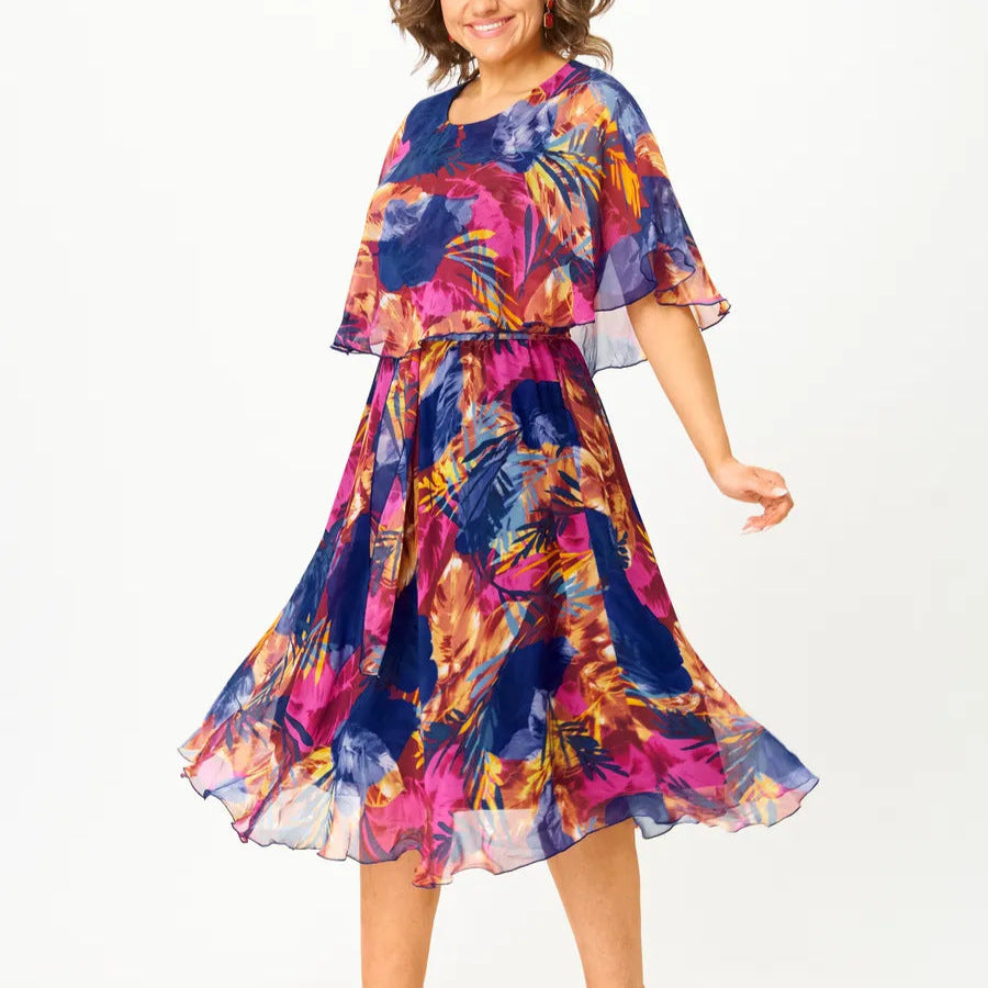 AYALA | COMFORTABELE CHIFFON JURK VOOR GROTE MAAT