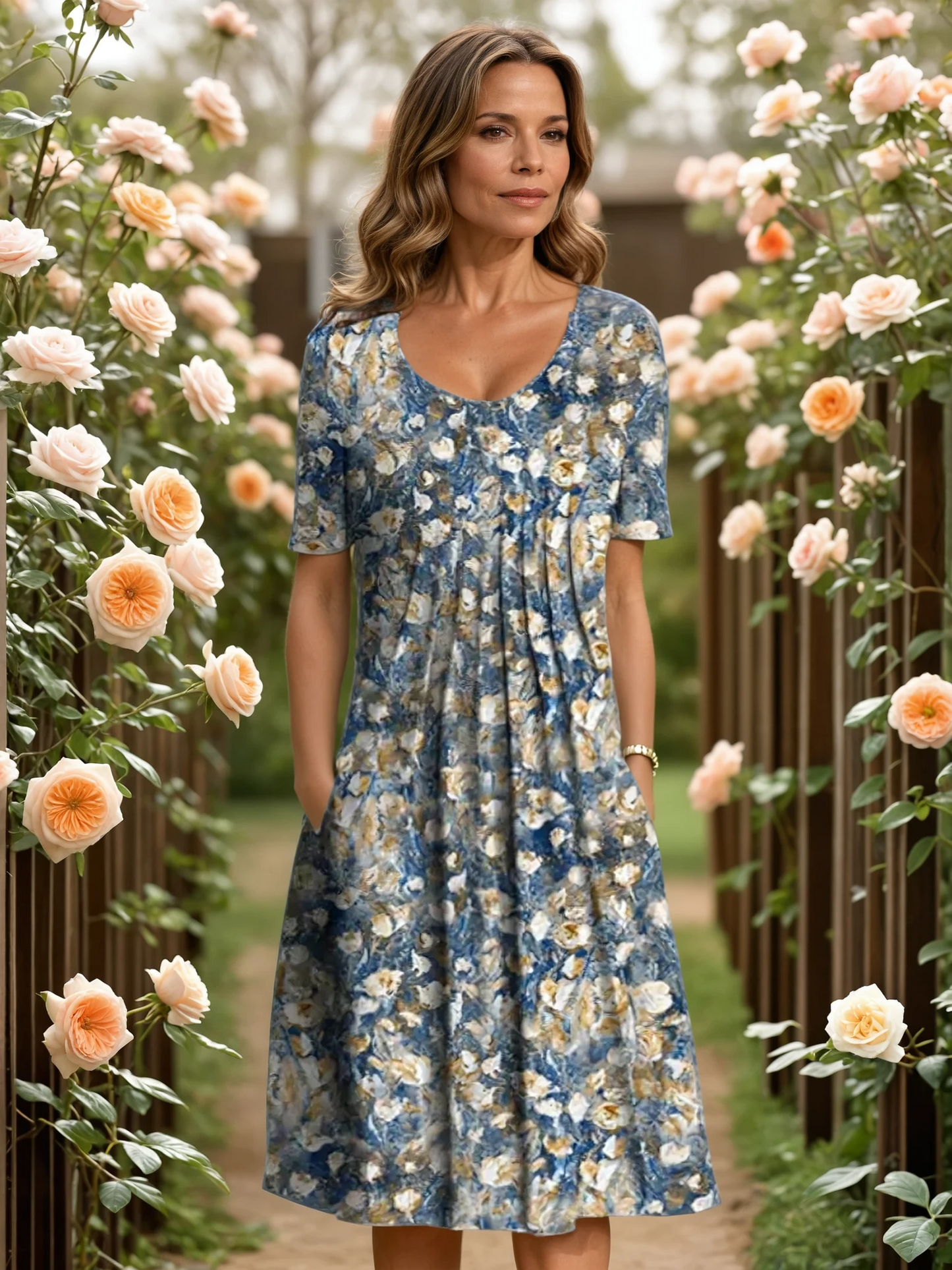 MARGA | ELEGANTE JURK MET BEDekking VAN DE BUIK