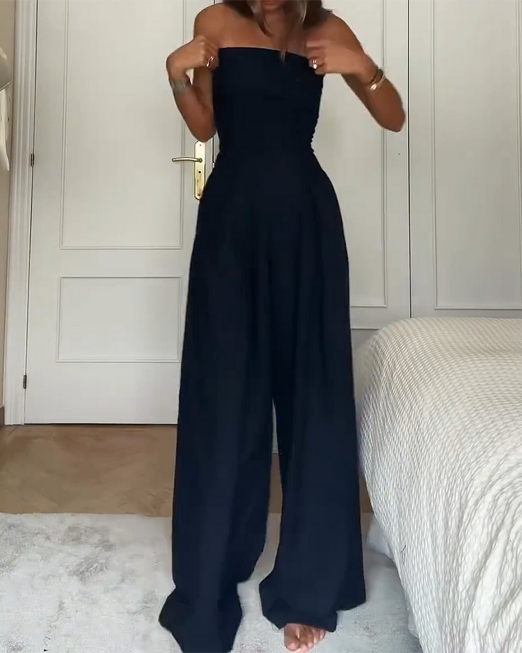 Céleste™ | Elegante Strapless Jumpsuit