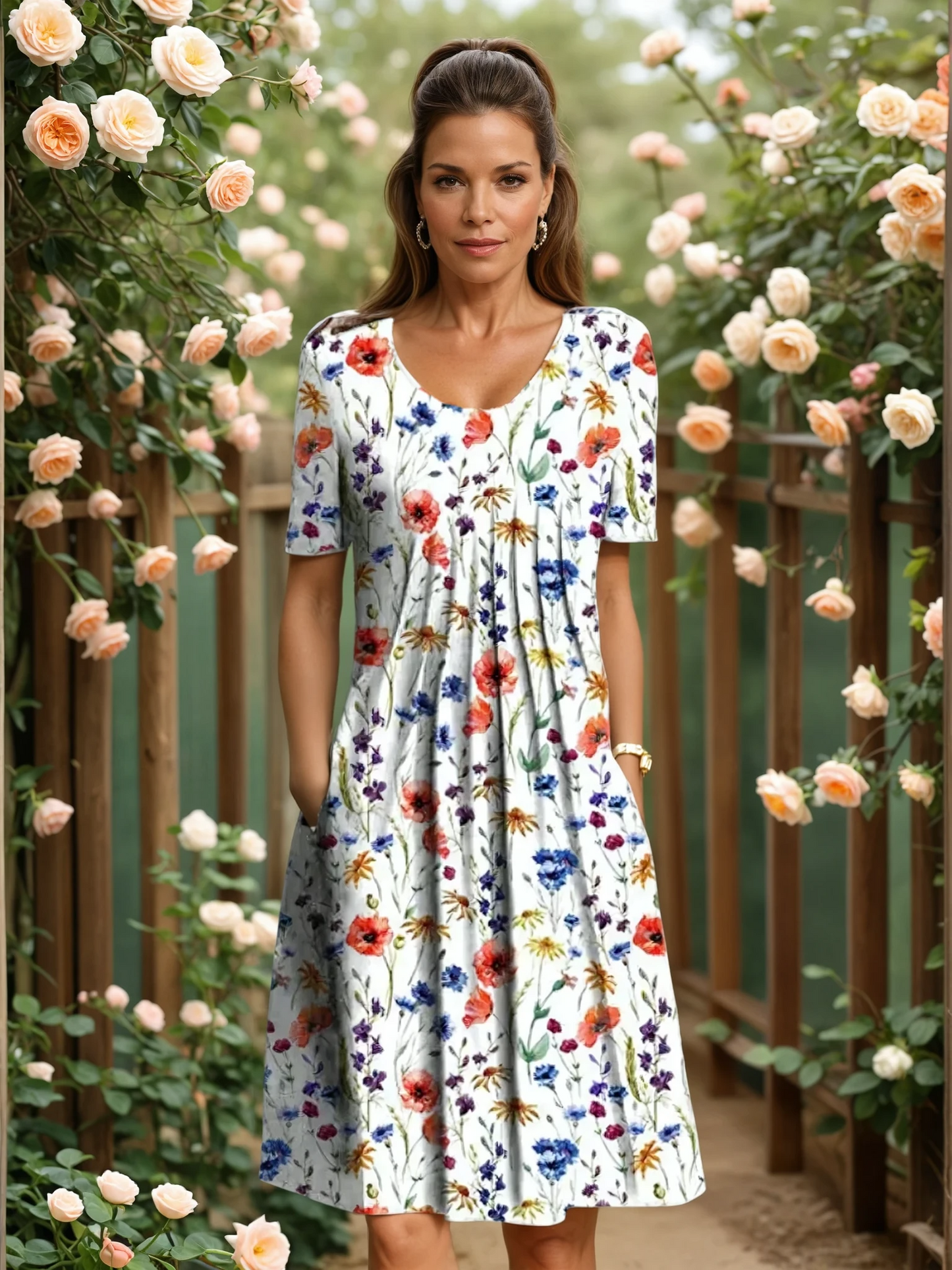 MARGA | ELEGANTE JURK MET BEDekking VAN DE BUIK