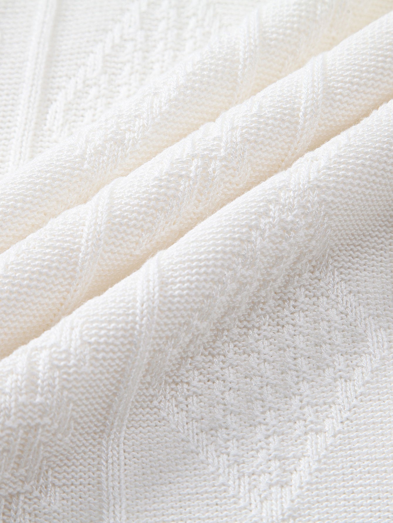 Geometric Jacquard Knit Polo Shirt