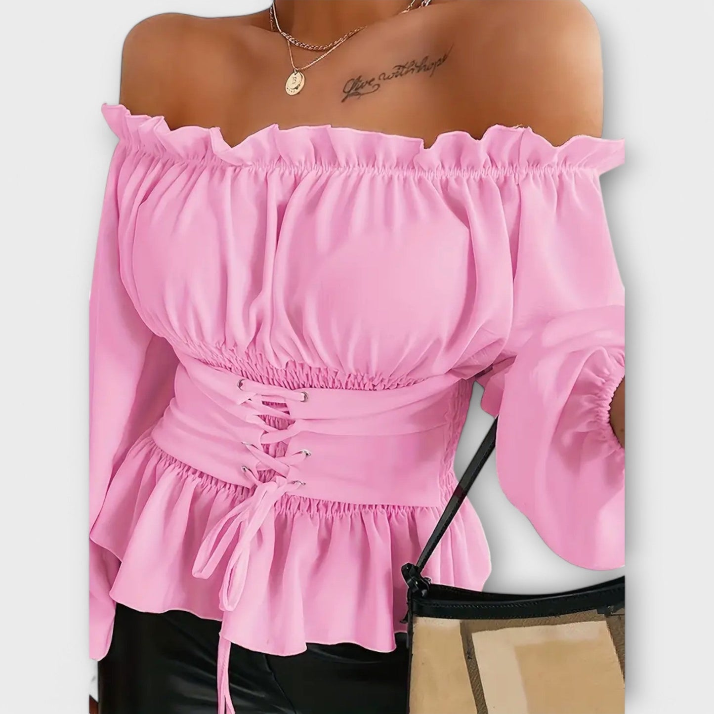 Amelia – Blouse met Rimpeldetails