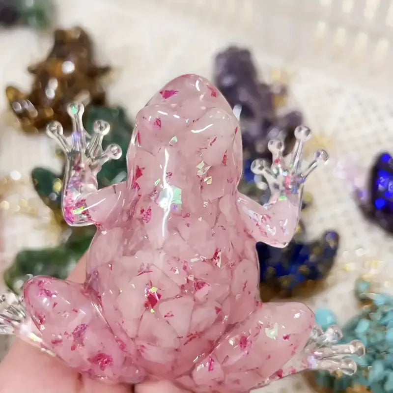 Frostone - Kristallen Kikker Sculptuur voor Huishoudelijke Decoratie