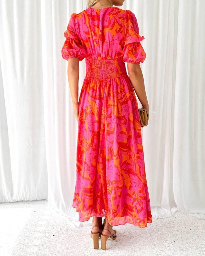 Alva™ | Maxi Jurk met Ballonmouwen