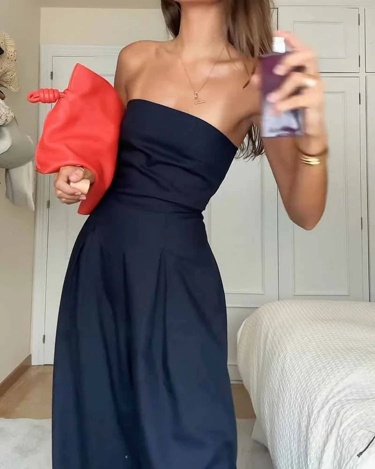 Céleste™ | Elegante Strapless Jumpsuit