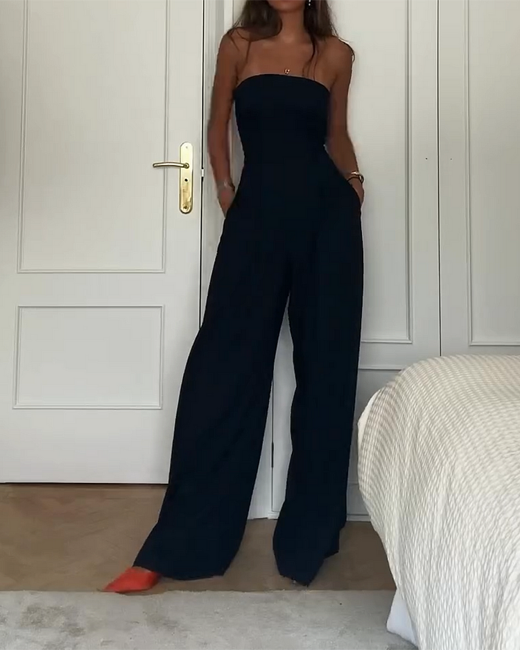Céleste™ | Elegante Strapless Jumpsuit