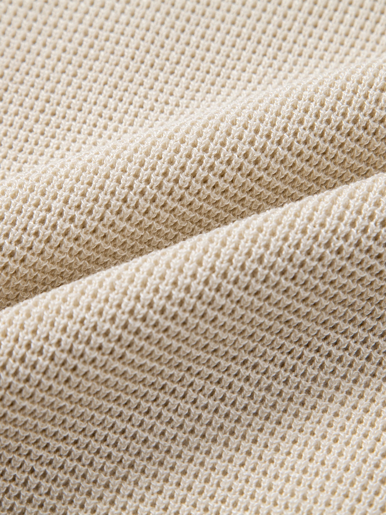 Waffle Knit Henley Shirt