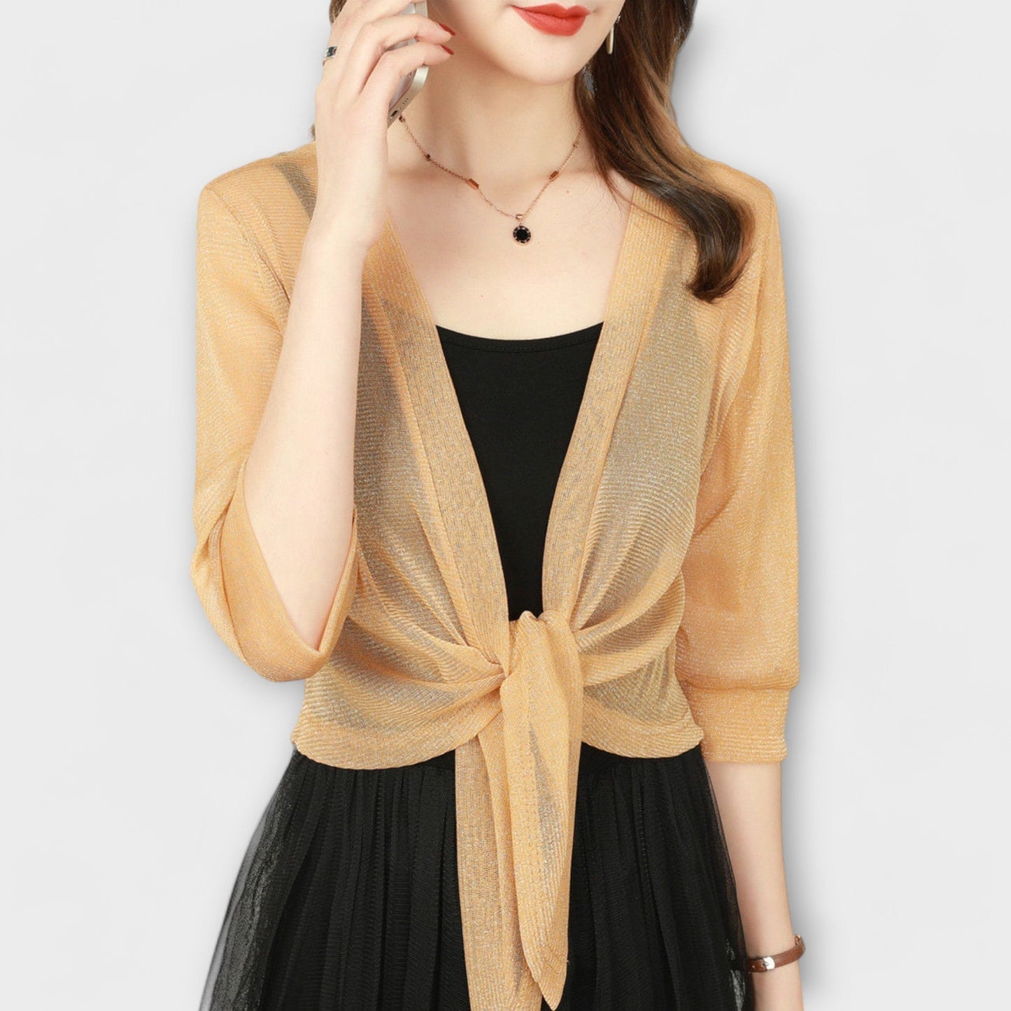 Olivia – Blouse met Open Voorzijde