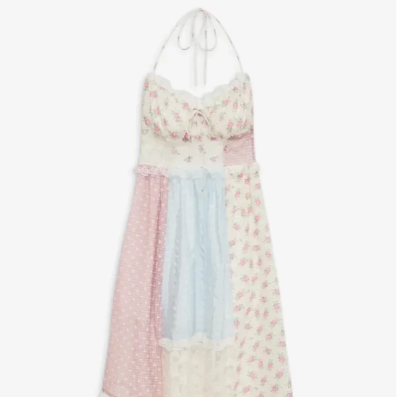 Viviana™ | Patchwork Jurk met Schouderbandjes