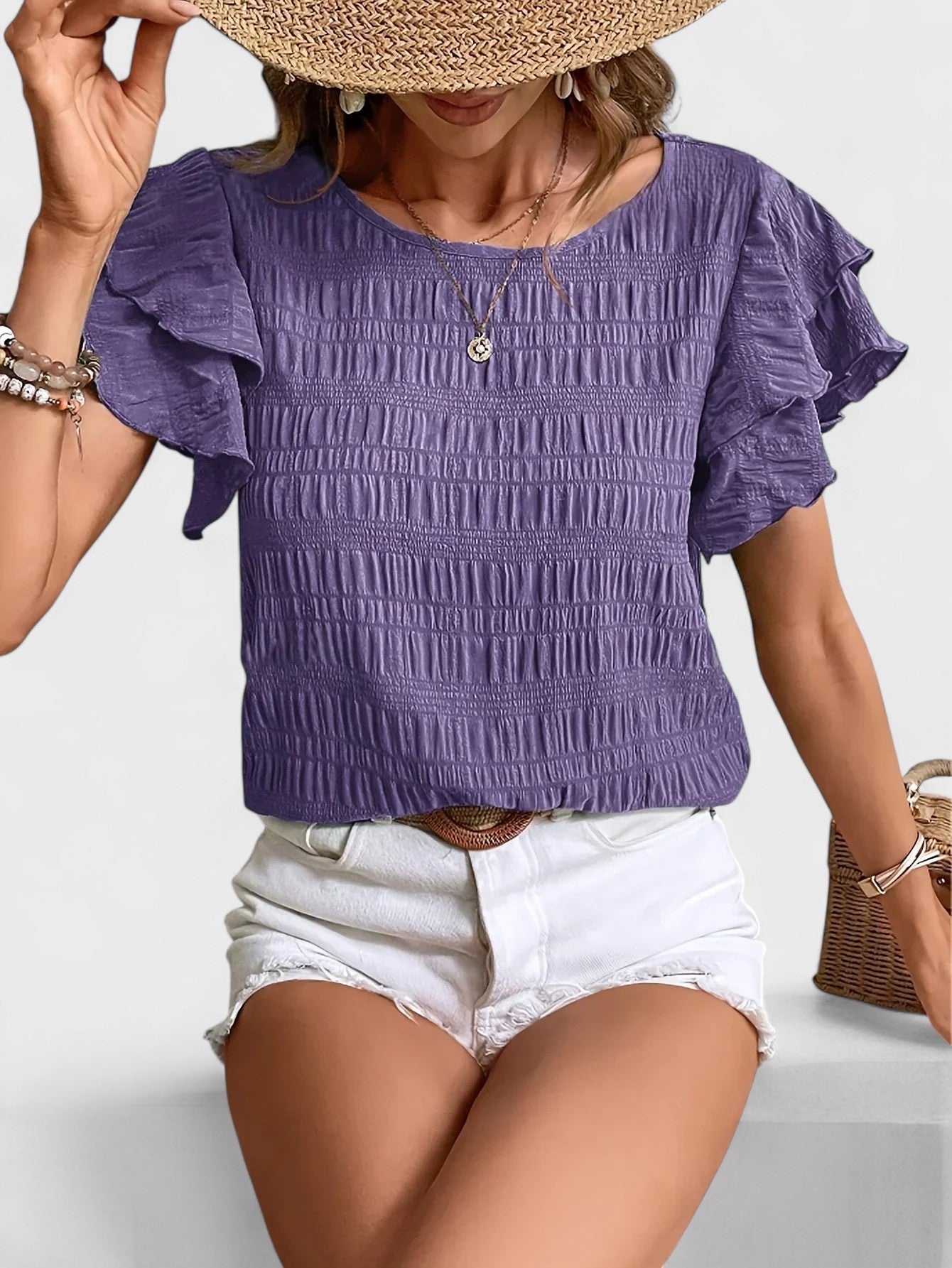 Charmaine - Lichte & Luchtige Blouse met Leuke Ruffles