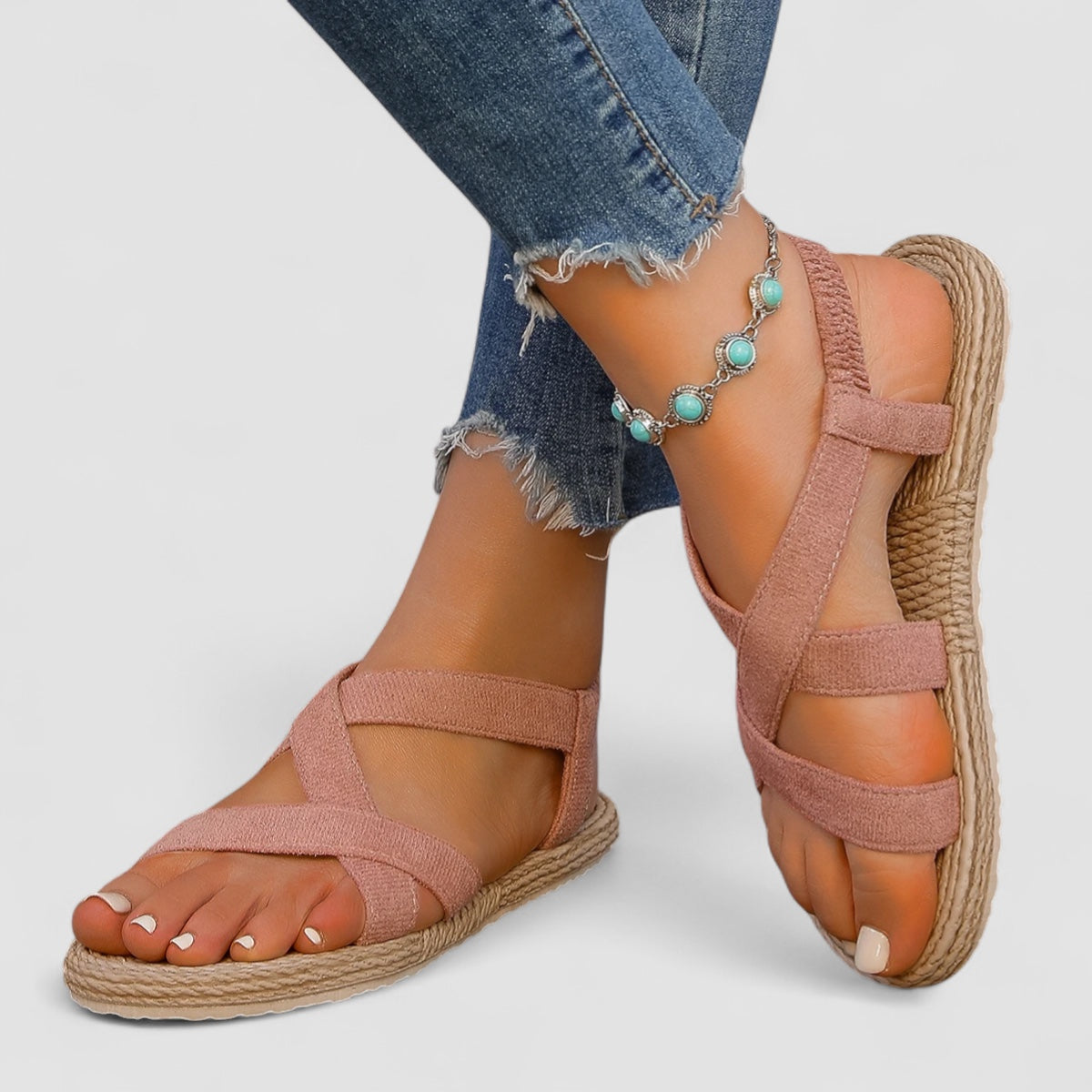 LW™ | Alma – Lichte sandalen met elastische banden en een natuur geïnspireerde zool