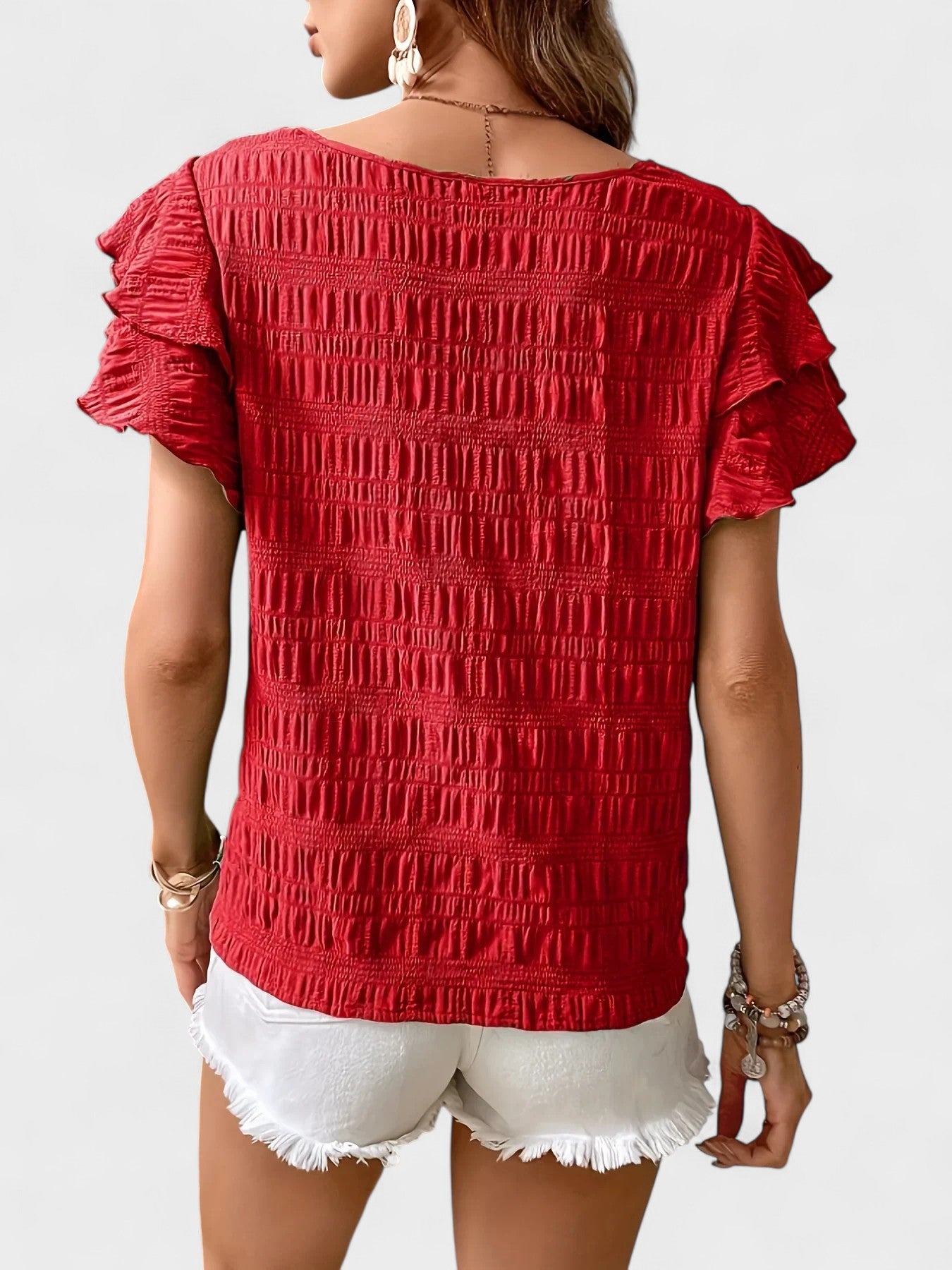 Charmaine - Lichte & Luchtige Blouse met Leuke Ruffles