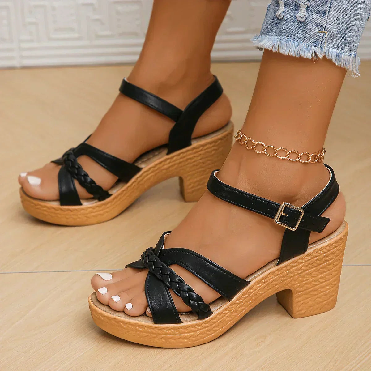 Gianna™ Klassieke Sandalen met Middelhoge Hak