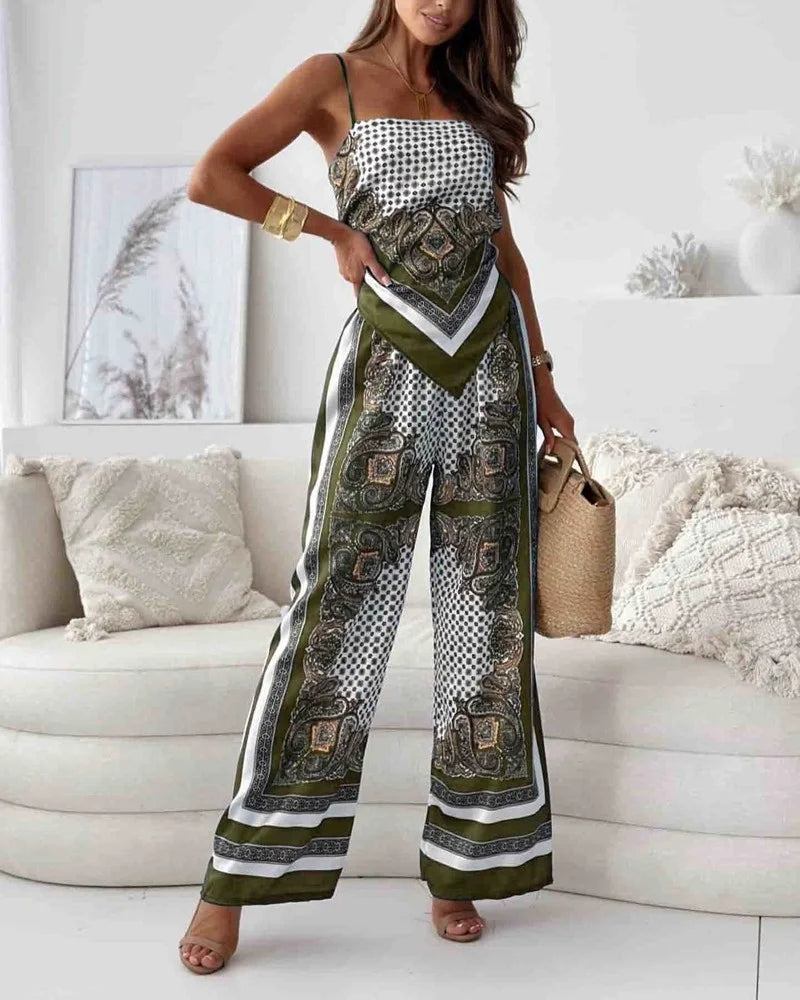 Alya | Elegante twee-delige set met gilet en broek met strikken
