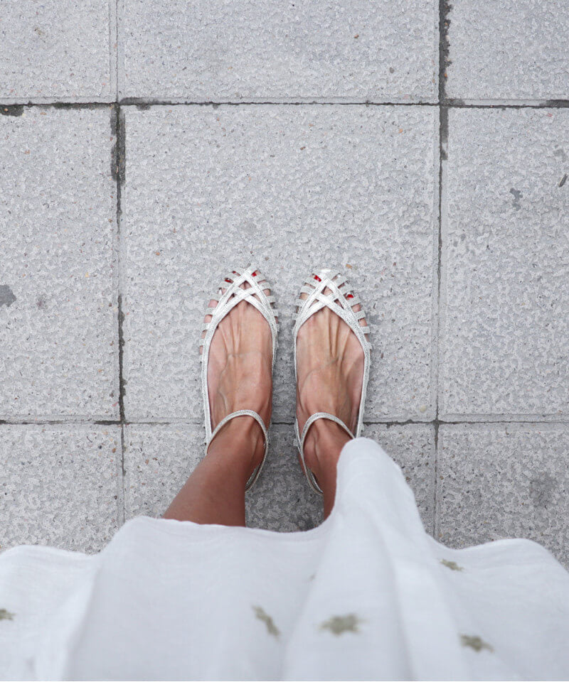 GIADA| Elegante gevlochten ballerina met enkelbandje voor een verfijnde stijl