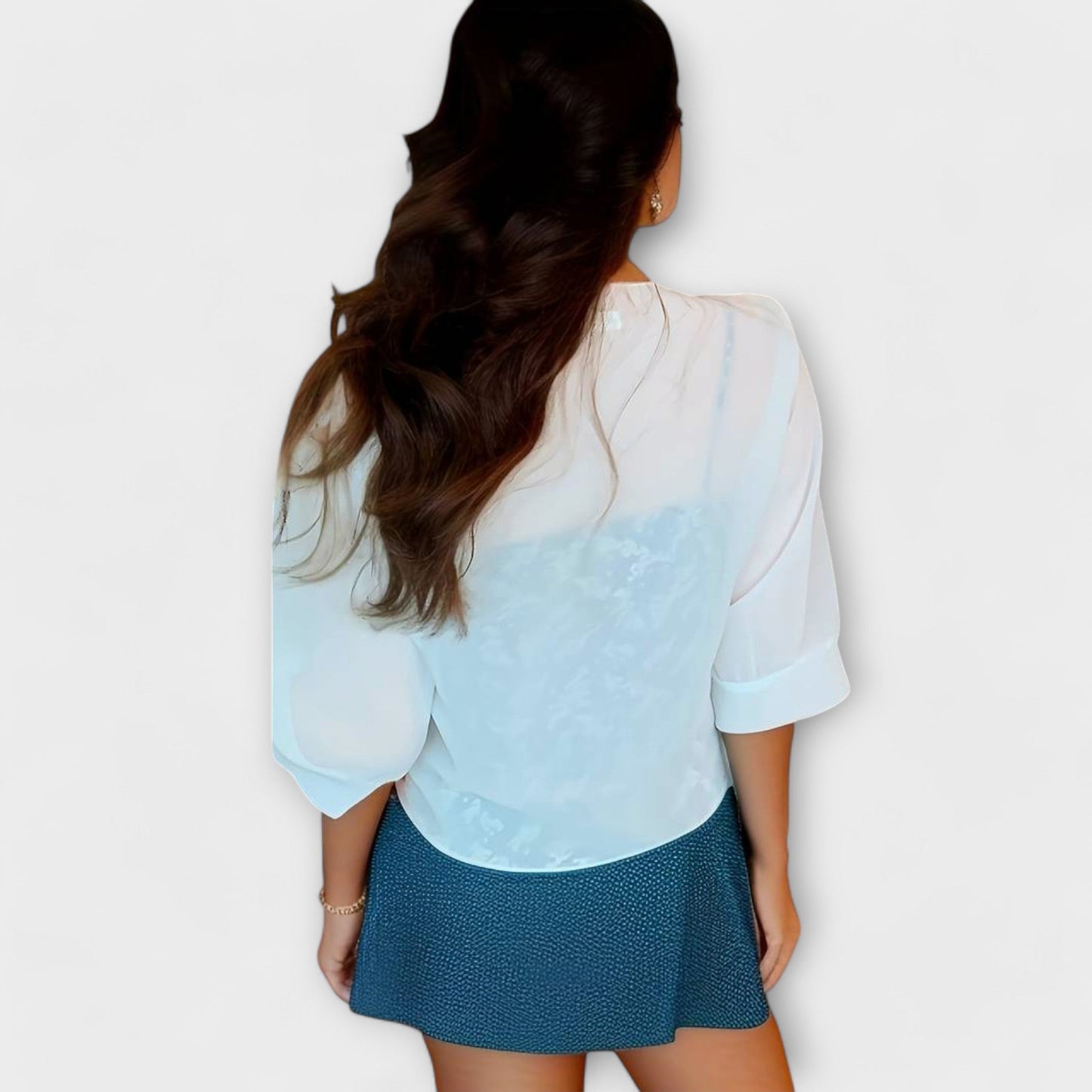 Olivia – Blouse met Open Voorzijde