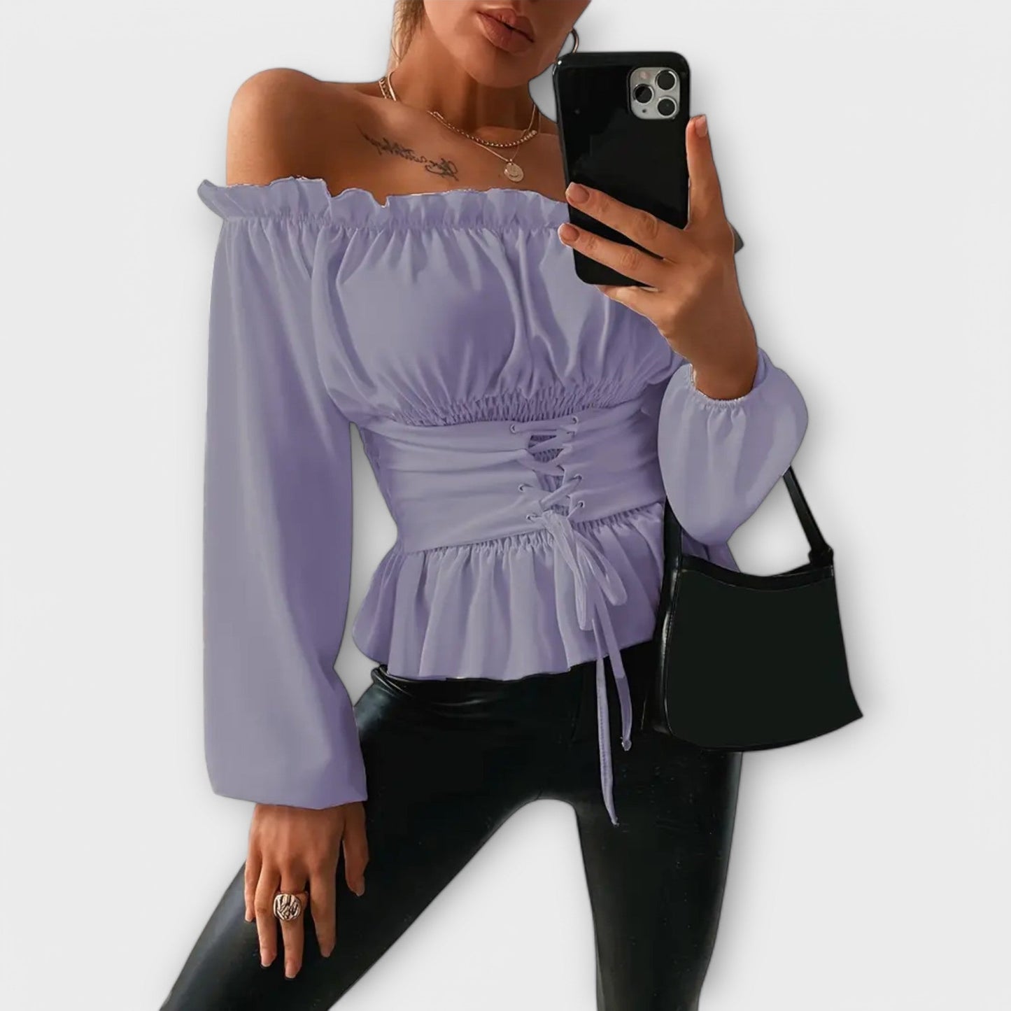 Amelia – Blouse met Rimpeldetails
