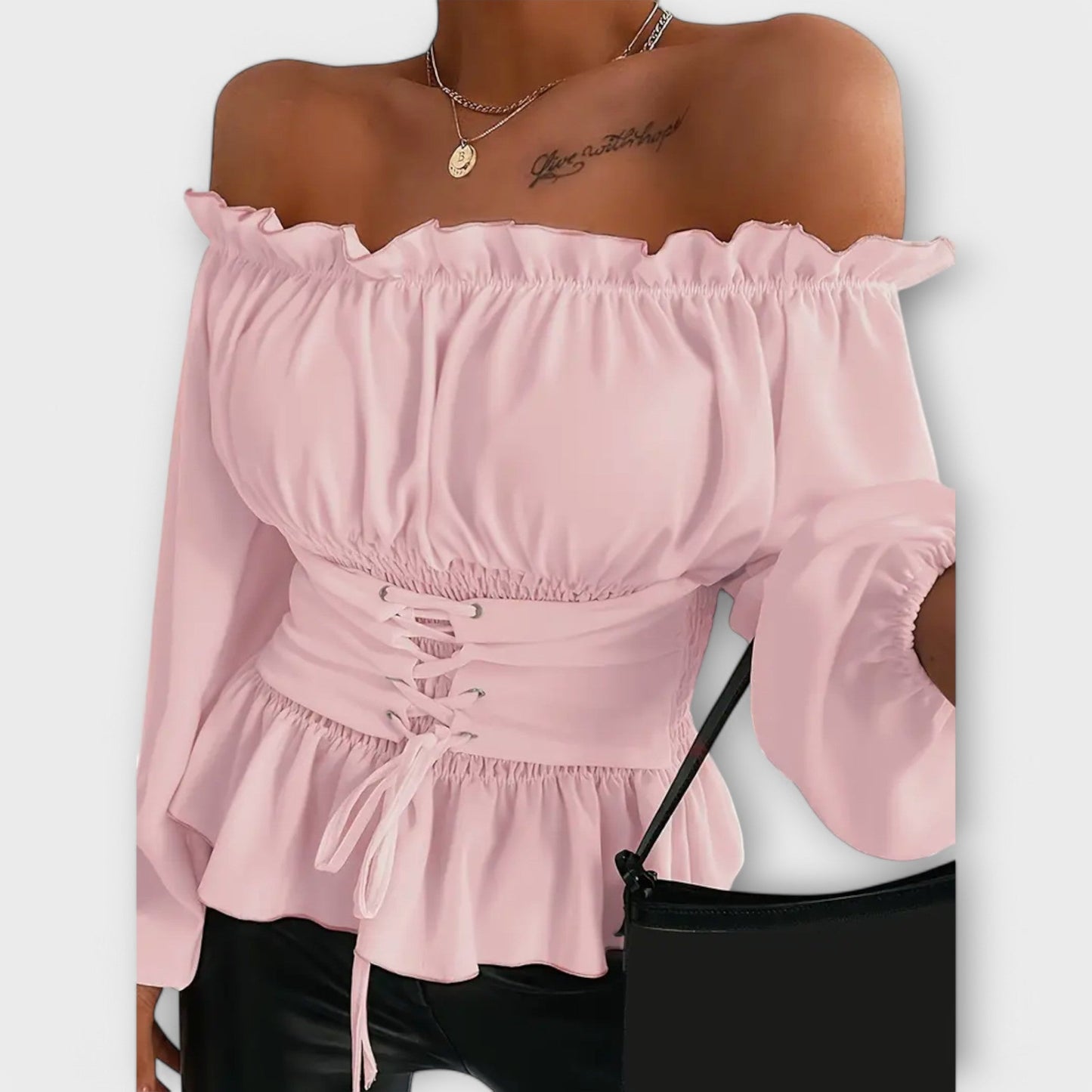 Amelia – Blouse met Rimpeldetails
