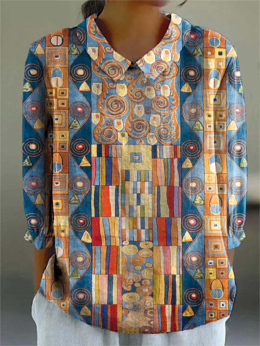 Margot – Bohemian Mosaic Blouse