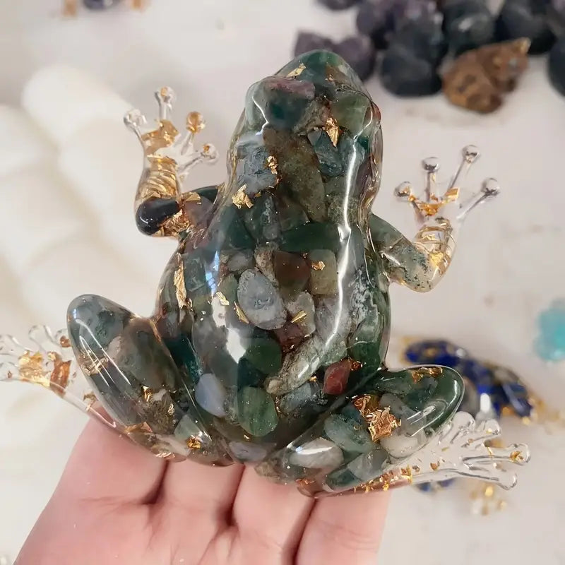 Frostone - Kristallen Kikker Sculptuur voor Huishoudelijke Decoratie