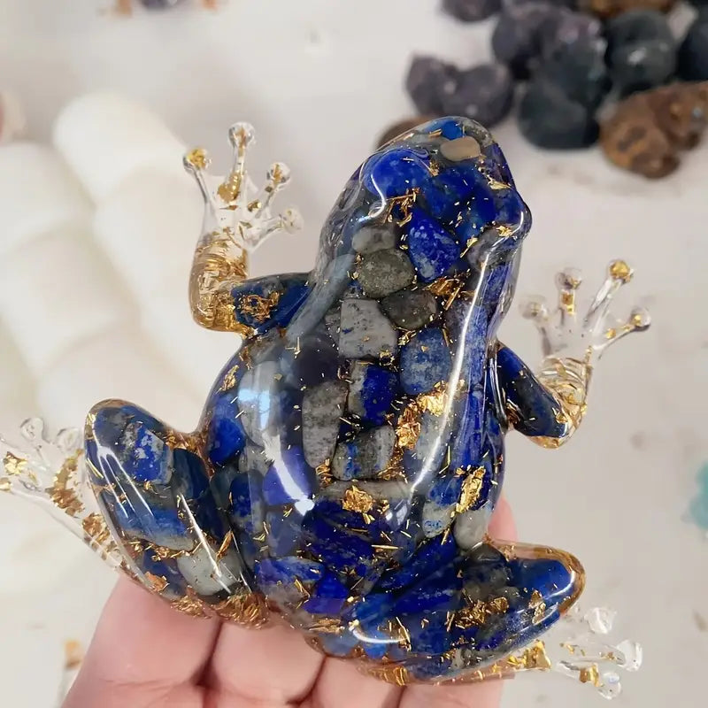 Frostone - Kristallen Kikker Sculptuur voor Huishoudelijke Decoratie