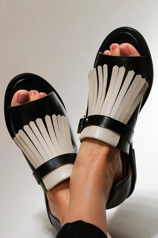 LUCREZIA | Elegante Sandalen met Platform en Modieuze Fringes