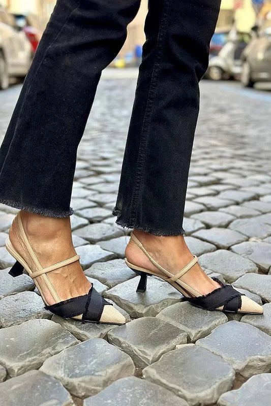 LUCREZIA | Elegante Slingback met Decolleté voor een Verfijnde Stijl