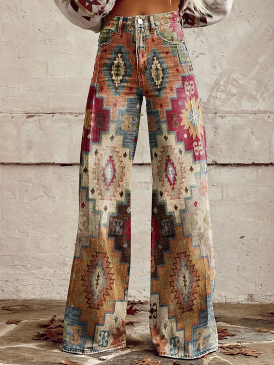 Rowena | Azteken Droom Wijde-Pantalon