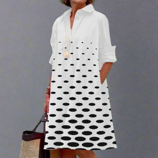 Rhea – Vintage Overhemdjurk in Klassieke Stijl