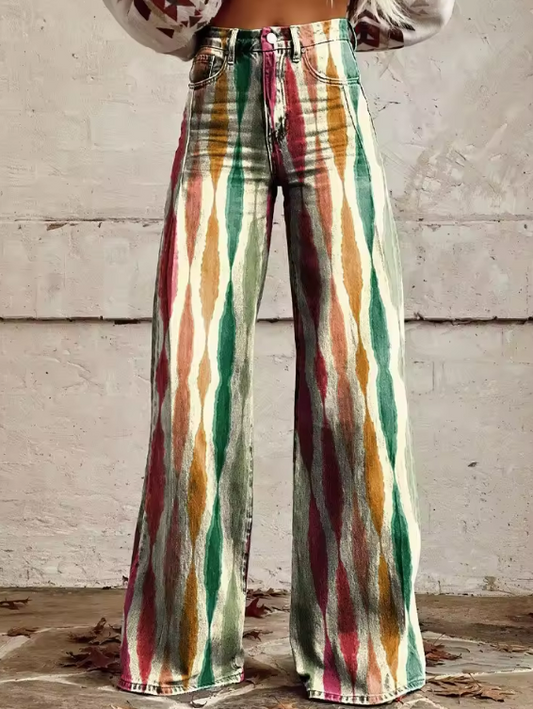 Diana | Aardetint Ripple Wijde Pantalon