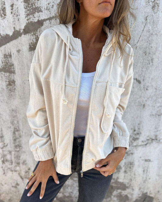Ella™ | Katoenen hoodie met rits