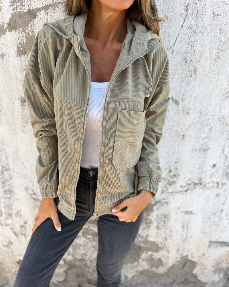 Ella™ | Katoenen hoodie met rits