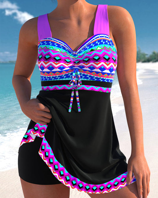 Eniola | Badpak met Vetersluiting en Tailleaccent