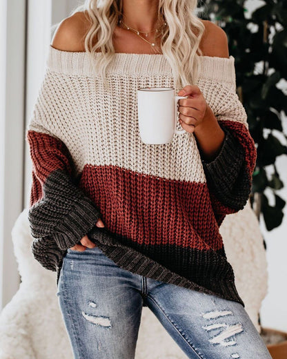 Dames Off Shoulder Casual Lange Mouwen Trui