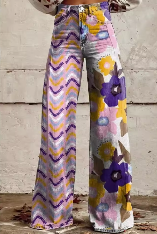 Paisley | Vintage Boho Artistieke Flare Broek